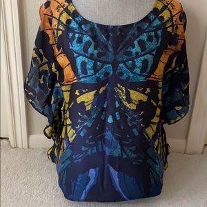 Express Butterfly Print Top Size S/P